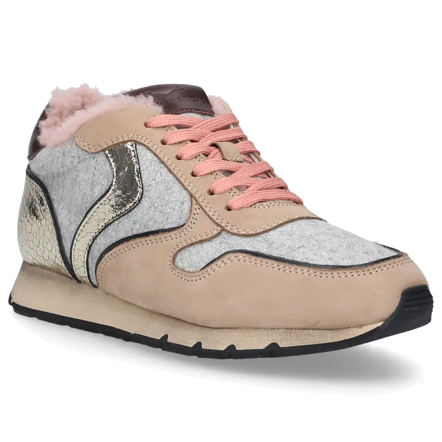 VOILE BLANCHE - Sneaker low JULIA Veloursleder - beige