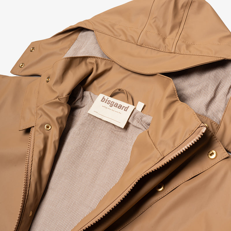aarhus rain jacket caramel - Braun