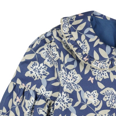 Tunika langarm, mittelblau für Mädchen