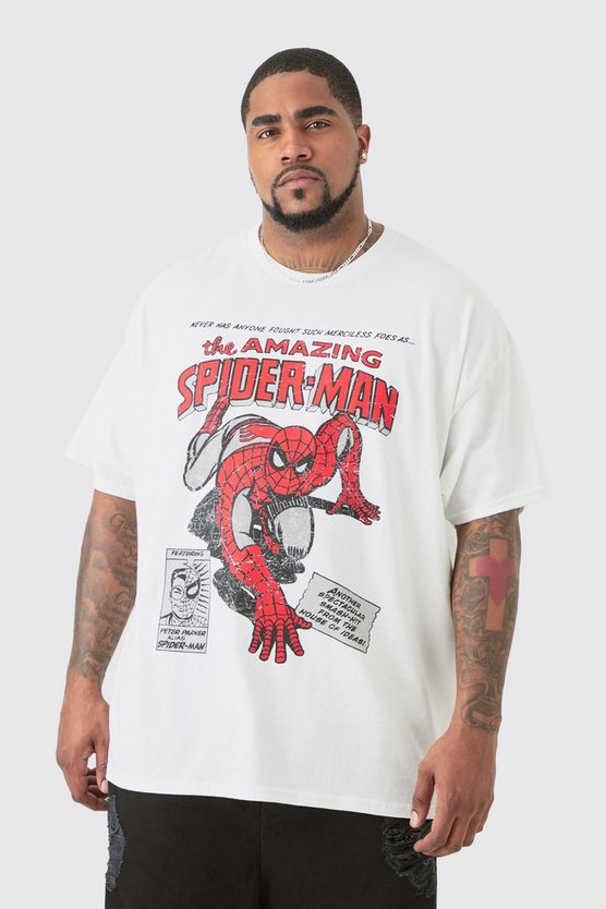 Plus Oversized Spiderman License T-shirt