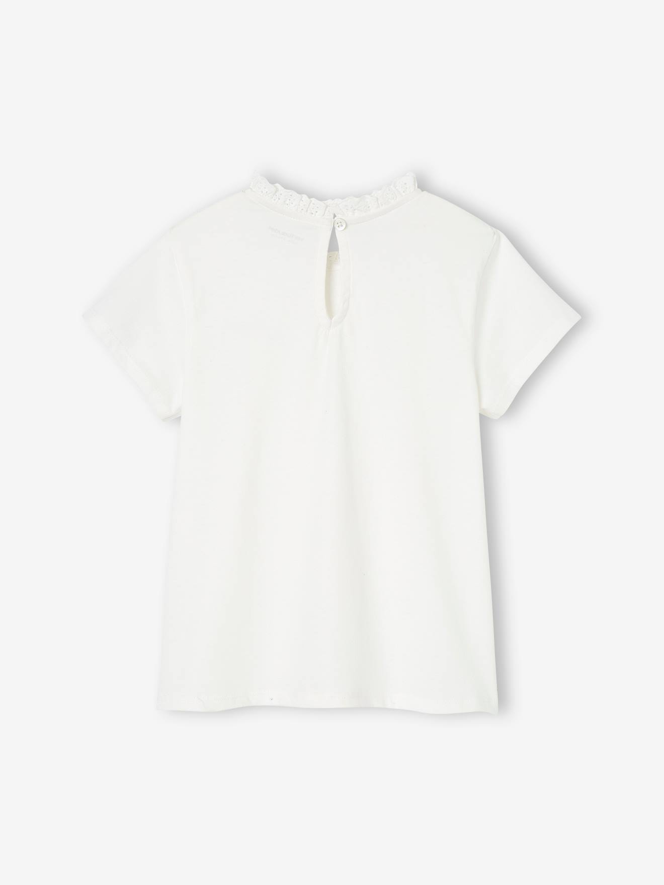 Vertbaudet Mädchen T-Shirt mit Rüschen LOVE, personalisierbar - marine