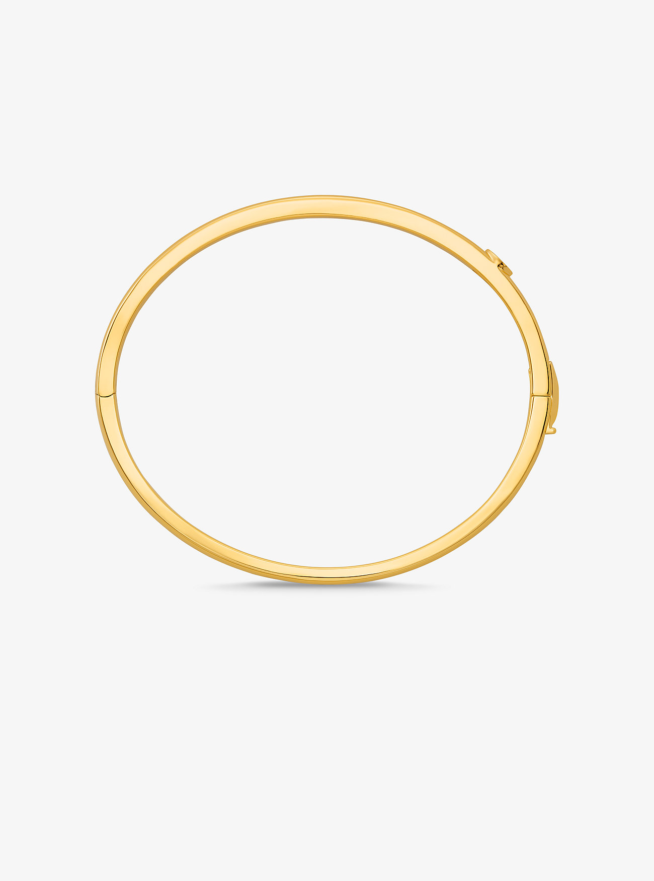 Precious Metal-Plated Brass Pavé Bangle - GOLD