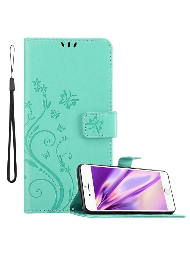 cadorabo Hülle für Apple iPhone 6 / 6S Blumen Design in FLORAL TÜRKIS günstig kaufen iPhone 6 / 6s
