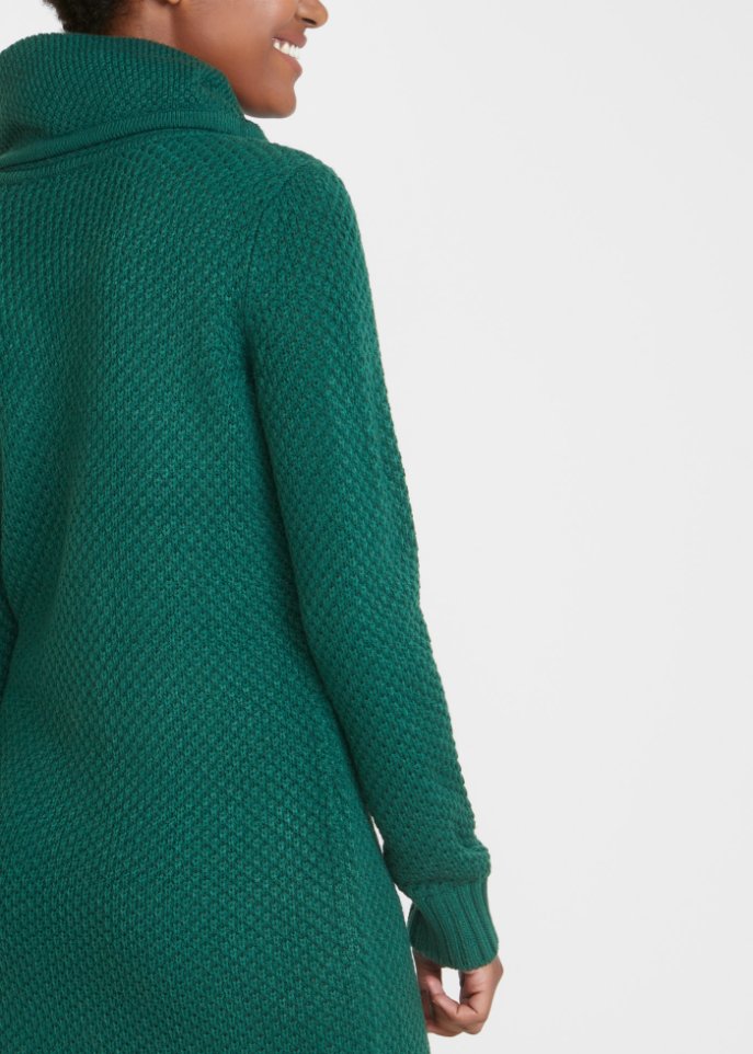 Strickkleid mit Schalkragen