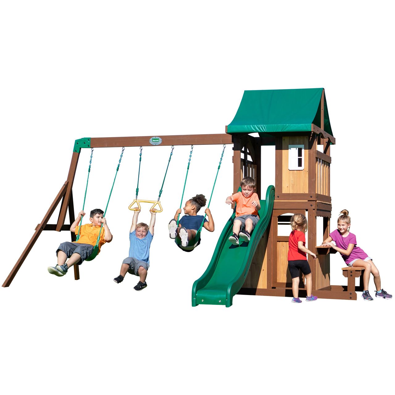 Backyard Discovery Lakewood Spielturm mit Schaukeln und Rutsche