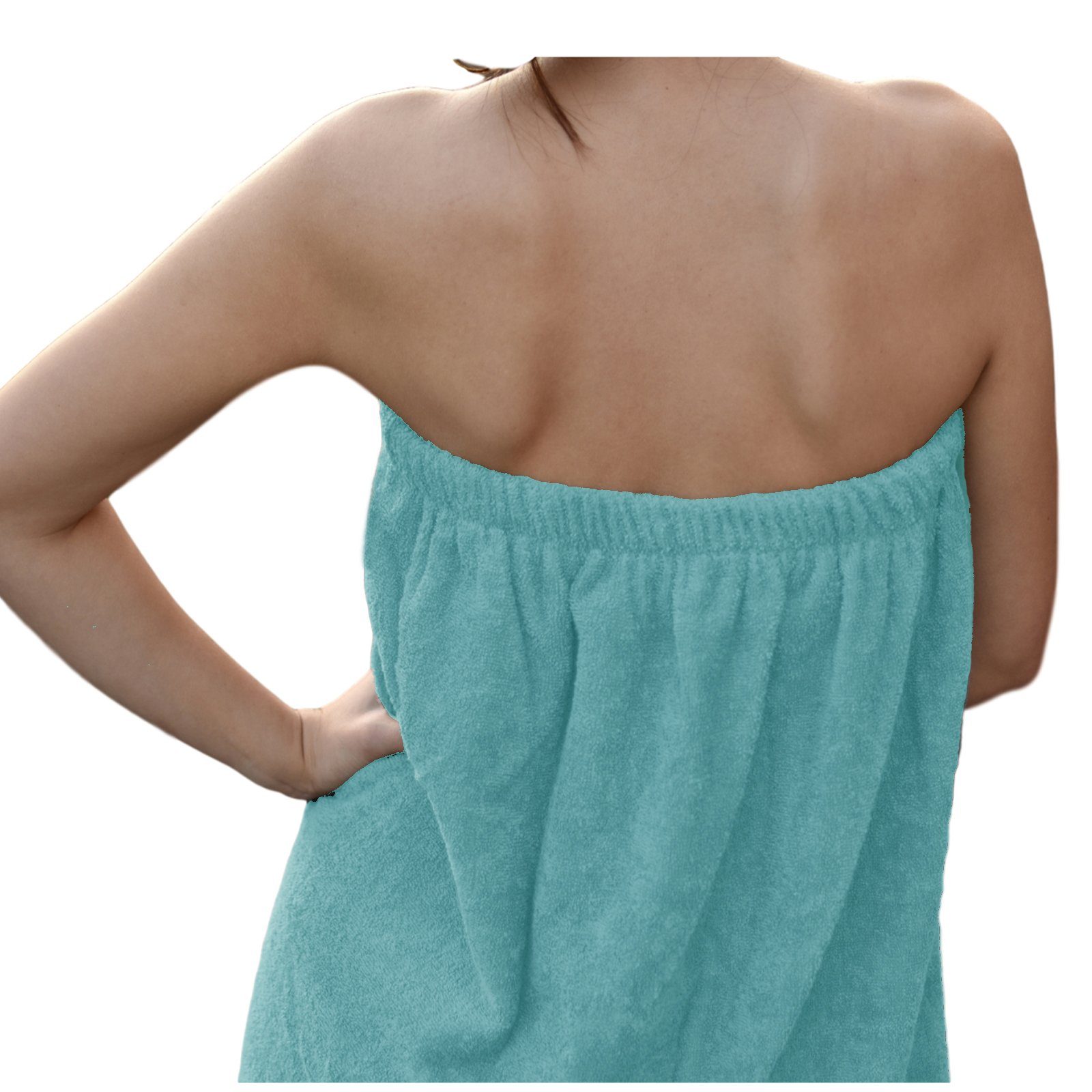 JEMIDI Saunatuch Sauna Frottee Kilt Sarong M-XXL Damen - 100% Baumwolle