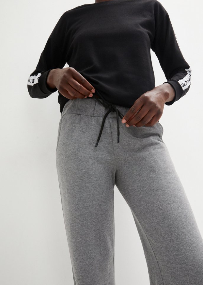 Jogginganzug mit Sweatpullover und weiter Hose (2-tlg. Set)