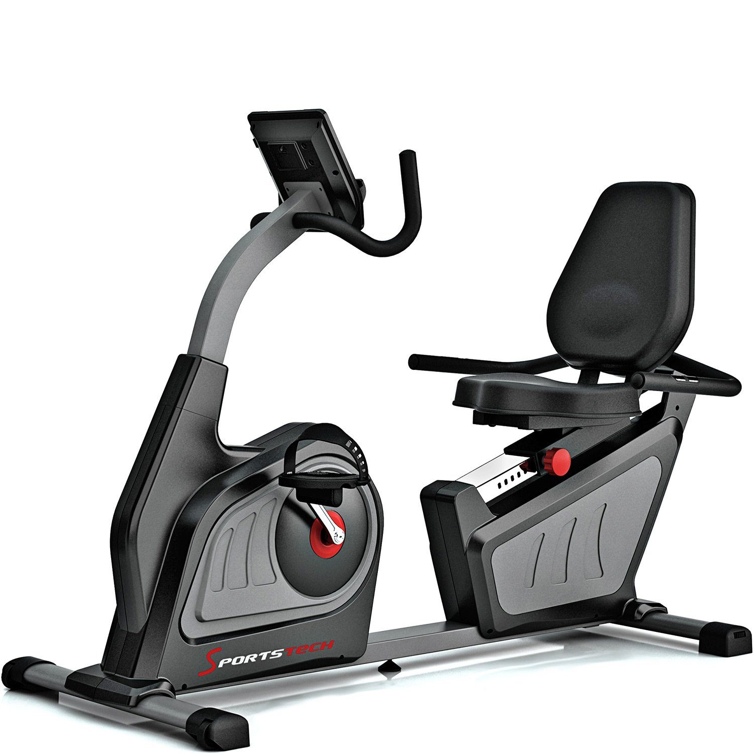 Sportstech Ergometer ES600, Liegeergometer Heimtrainer mit Rückenlehne