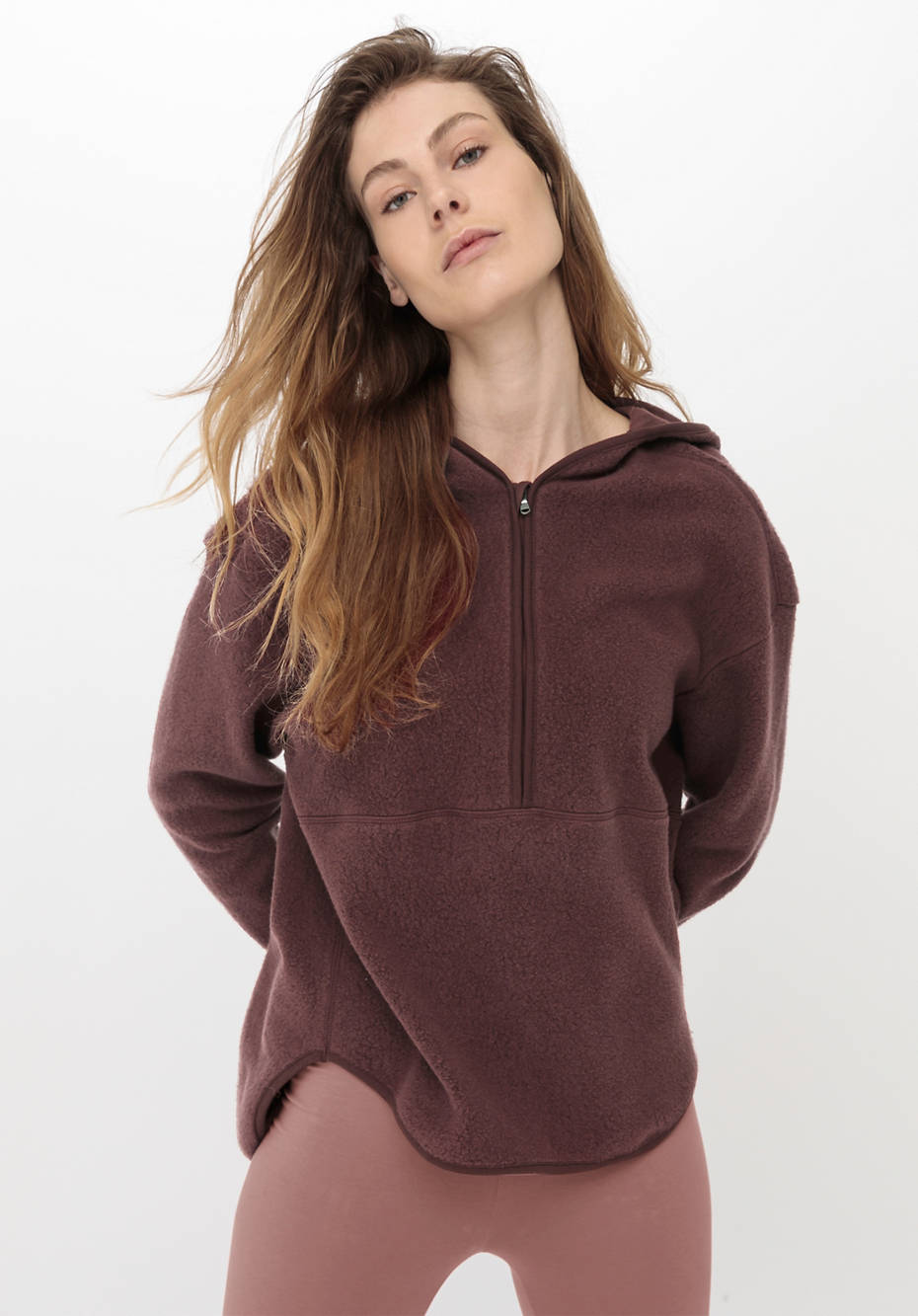 Fleece-Hoodie aus reiner Bio-Baumwolle