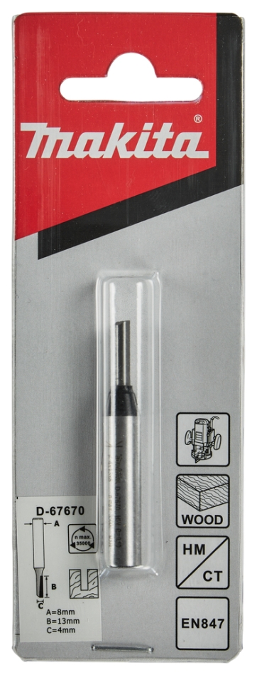 Freză de canelat Makita Accessories D-67670 4 x 13 mm S8