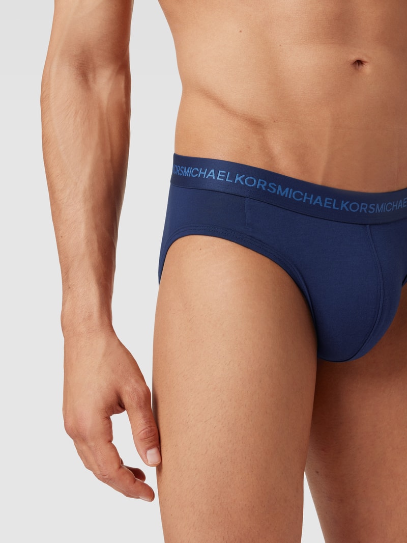 Slip mit Label-Details Modell 'SUPREME' im 3er-Pack in marineblau