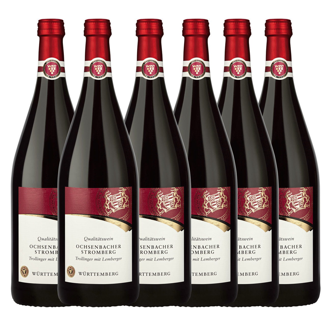 Württembergische WZG Ochsenbacher Stromberg Trollinger mit Lemberger Qualitätswein 1,0L 6er Karton