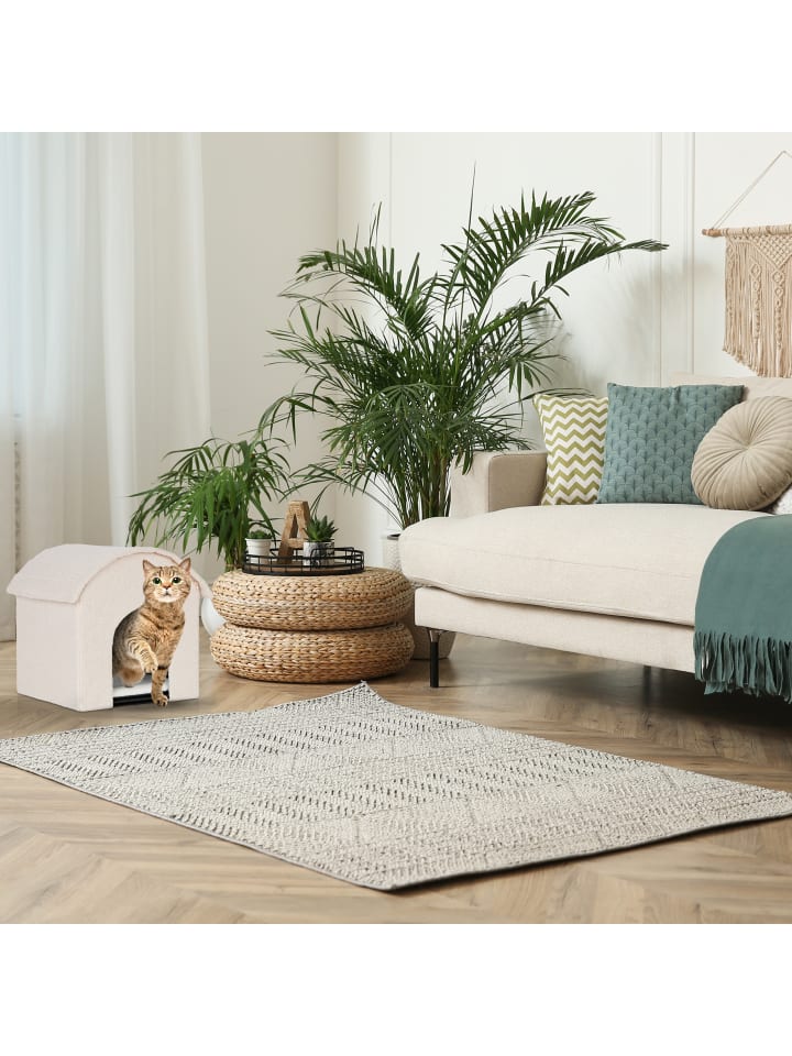 relaxdays Katzenhöhle in Beige - (B)48 x (H)44 x (T)41 cm günstig kaufen onesize
