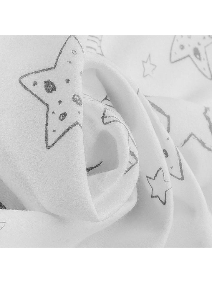 Makian Moltontuch 3er Pack - Sterne - Weiß Grau in weiss,grau günstig kaufen onesize