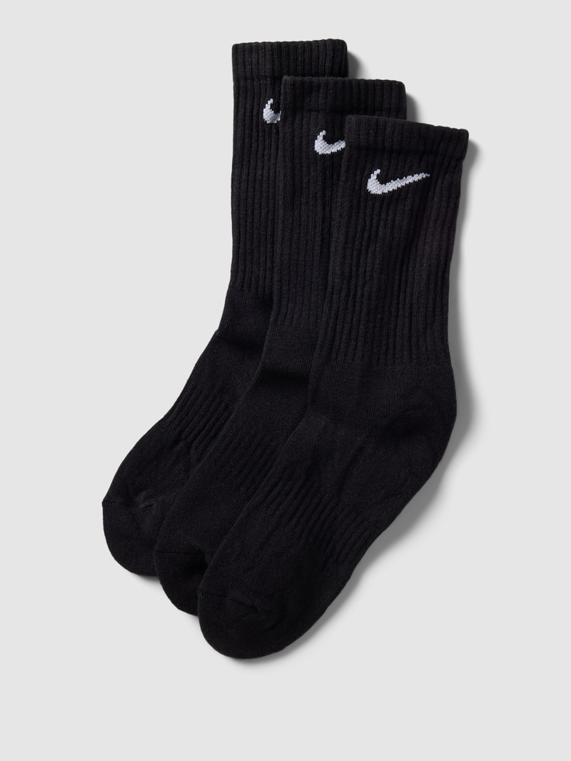 Socken mit Label-Detail im 3er-Pack in schwarz