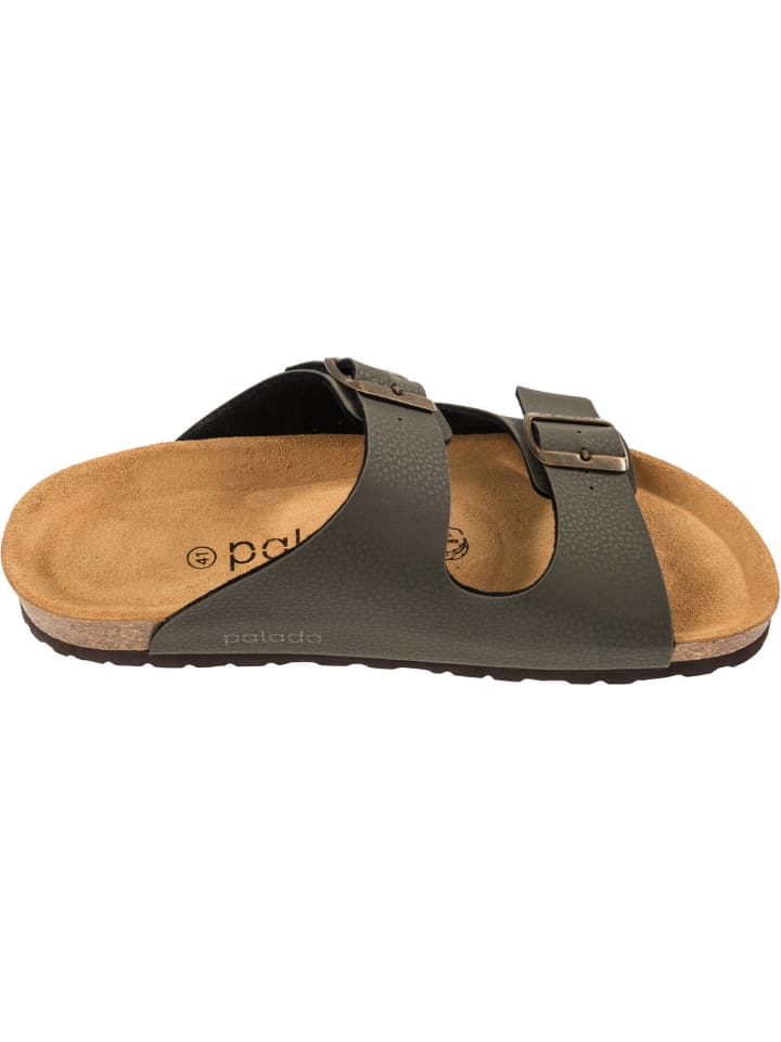 palado Pantoletten in Print Olive 1 günstig kaufen