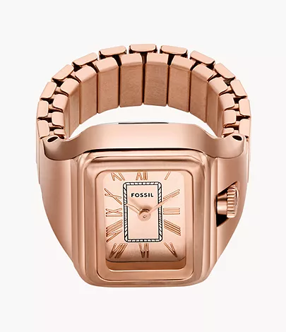Fossil Ringuhr Raquel 2-Zeiger-Werk Edelstahl roségoldfarben