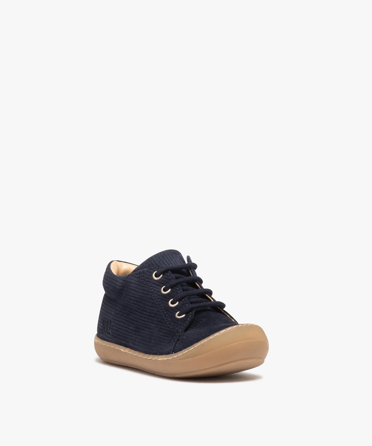 Chaussures premiers pas bébé Garçon en cuir velours uni -... marine | GEMO