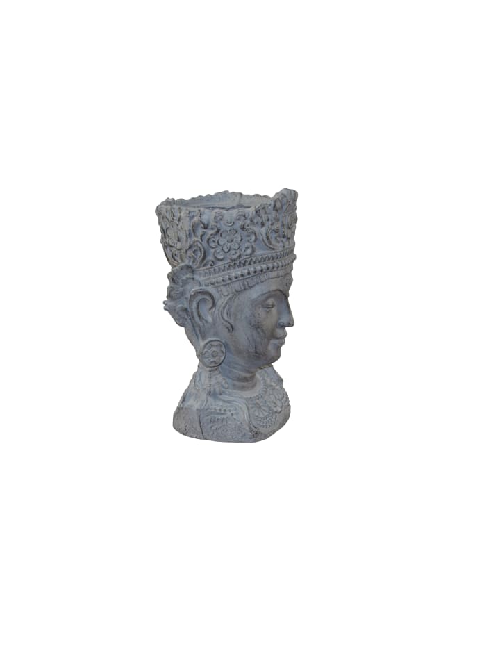 möbel-direkt Pflanzgefäß Buddhakopf in grau günstig kaufen 1 Stück