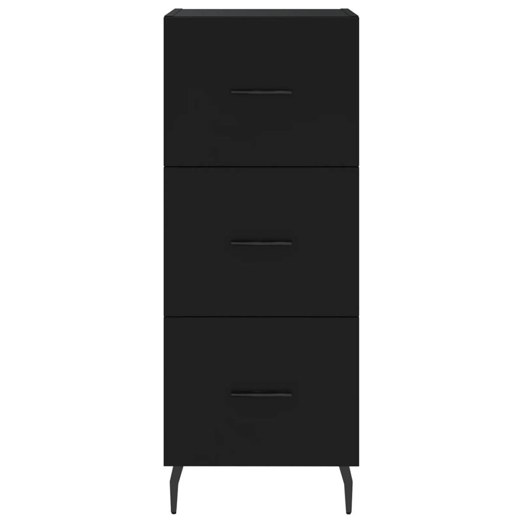 vidaXL Sideboard Sideboard Schwarz 34,5x34x90 cm Holzwerkstoff (1 St)