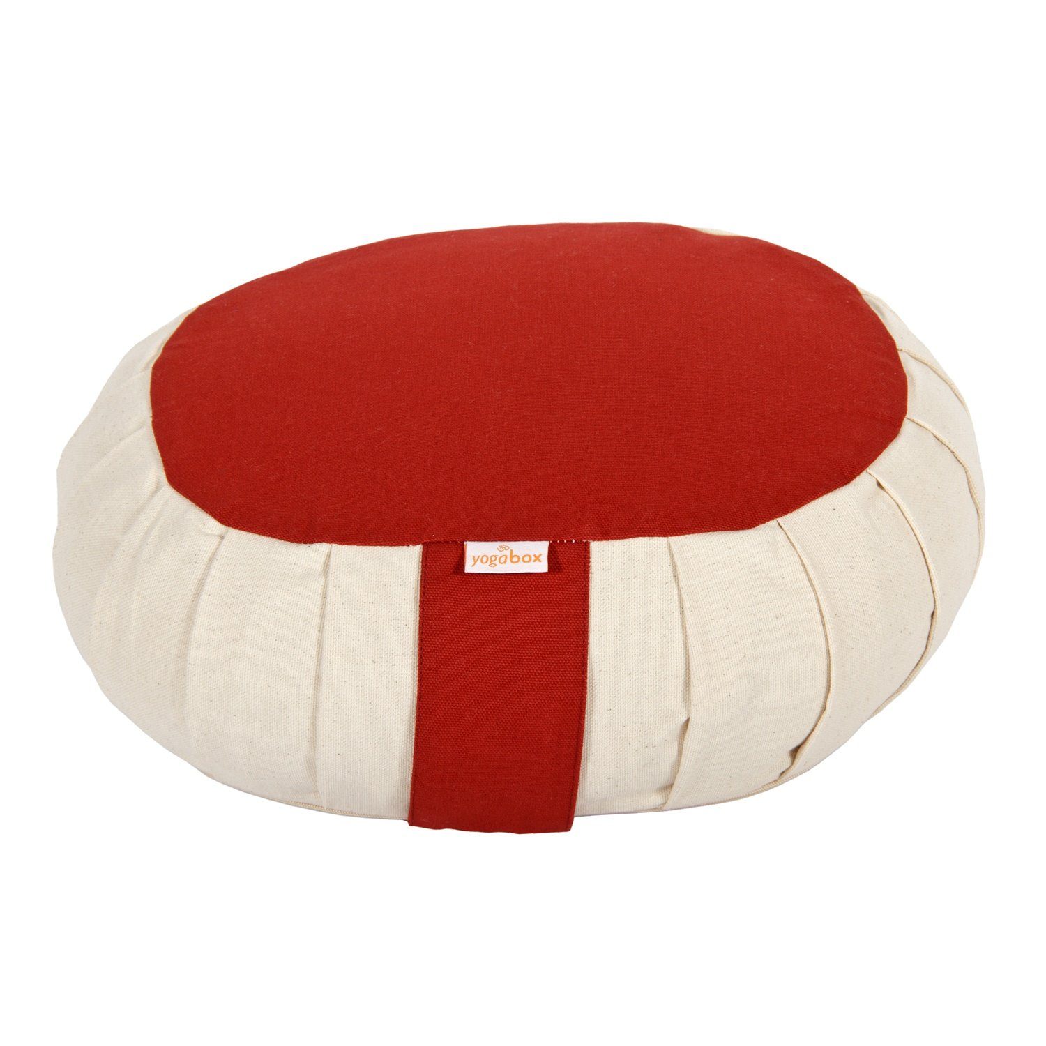 yogabox Yogakissen Meditationskissen Zafu oval, mit Innenkissen & Reißverschluss