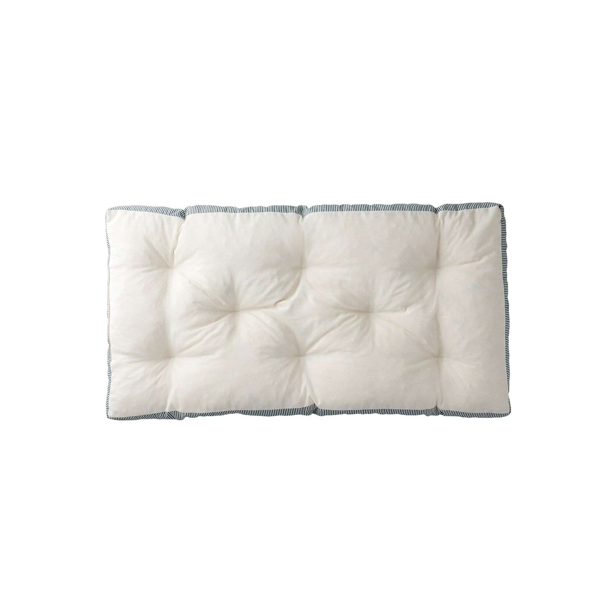 Long coussin de sol uni avec détail rayé