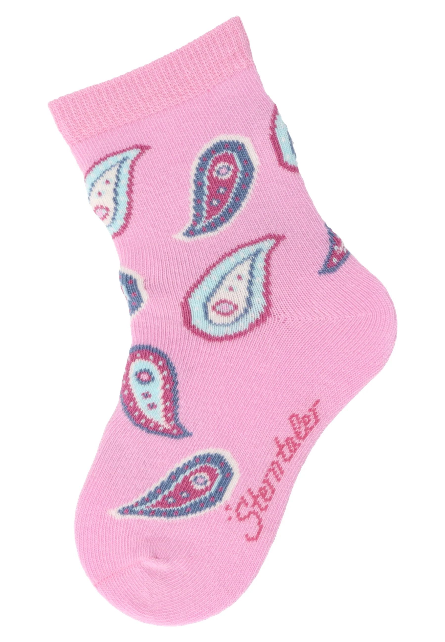 Socken im 6er Pack mit Motiv Elefant in rosa