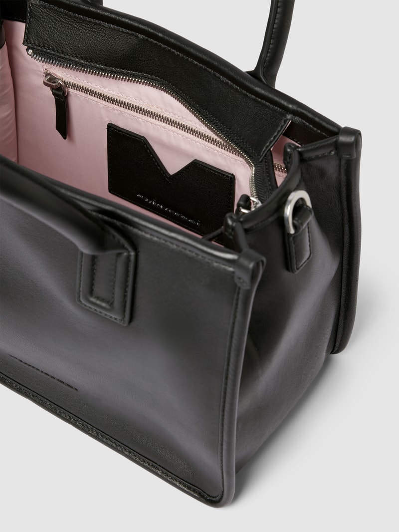 Tote Bag mit Label-Detail Modell 'LENA' in schwarz