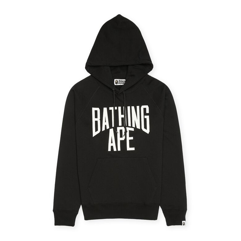 A Bathing Ape NYC Logo Pullover Hoodie Black