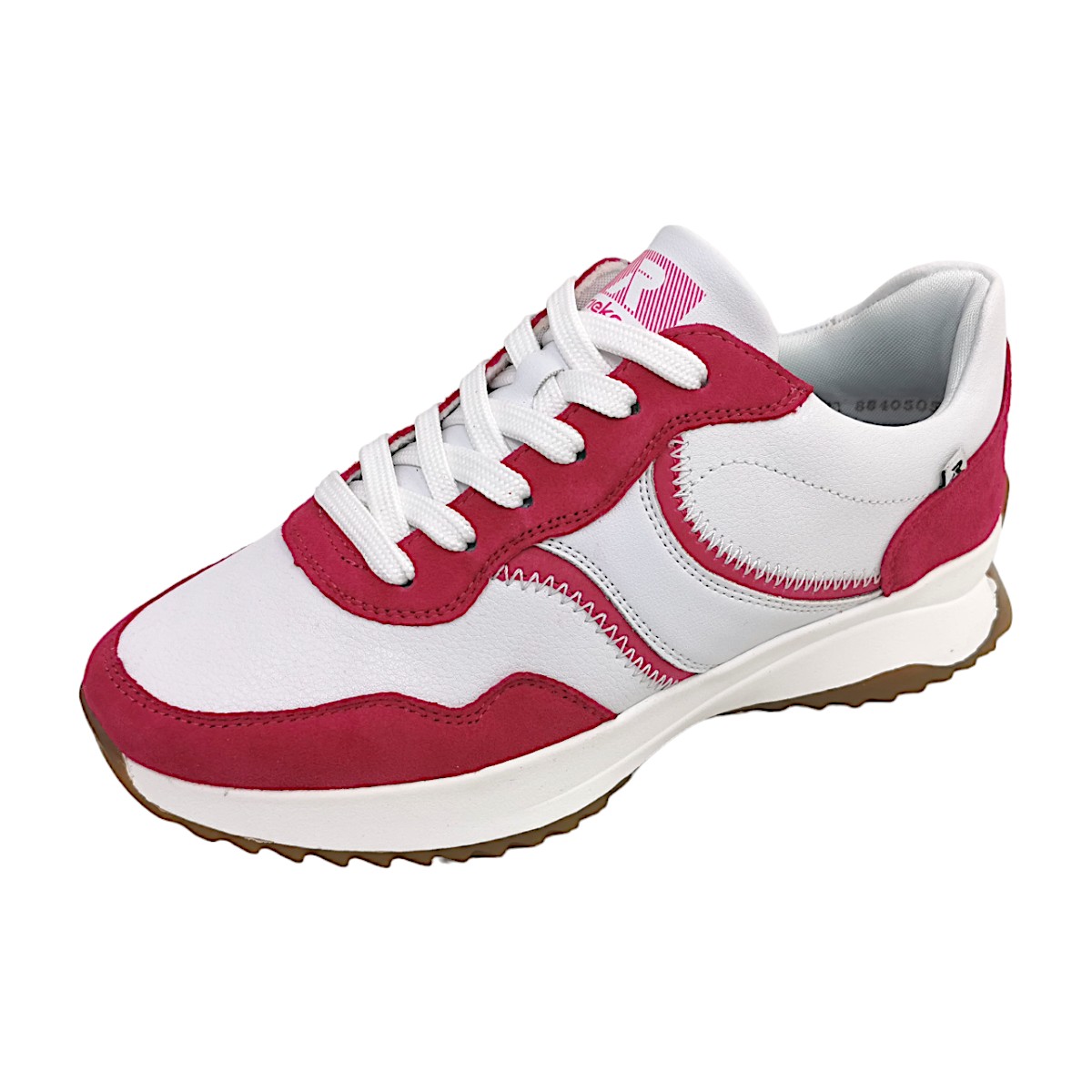 Rieker Sheepsuede/Rock/More/Albu W1302-81 Weiß 81 Fuchsia/ Weiß/ Magenta
