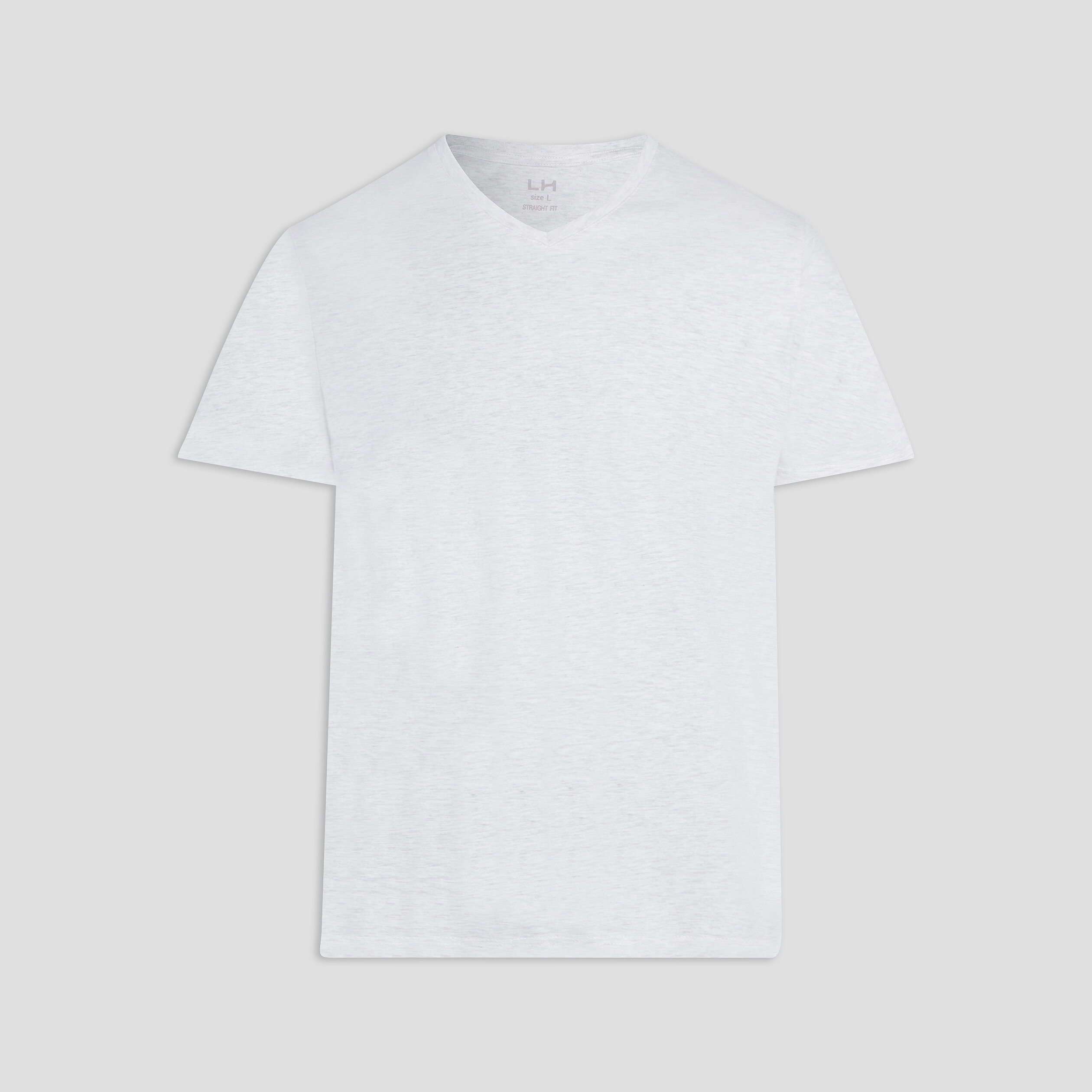 T-shirt droit col V ecru homme | La Halle