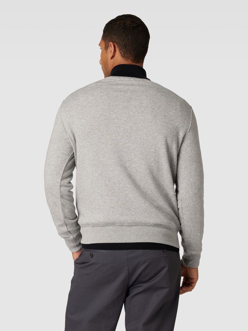 Sweatshirt mit Label-Print in hellgrau