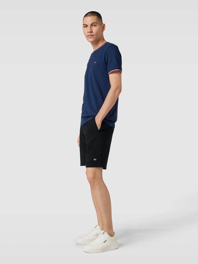Sweatshorts aus Baumwolle mit Label-Detail in schwarz