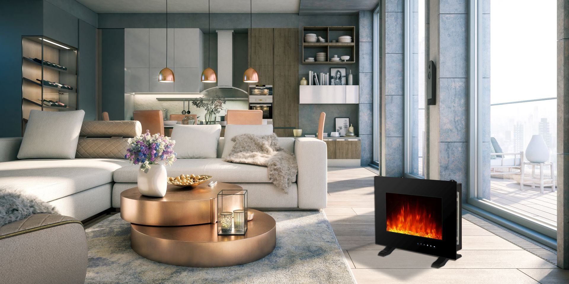 El Fuego Elektrokamin AY6281, Wandkamin 