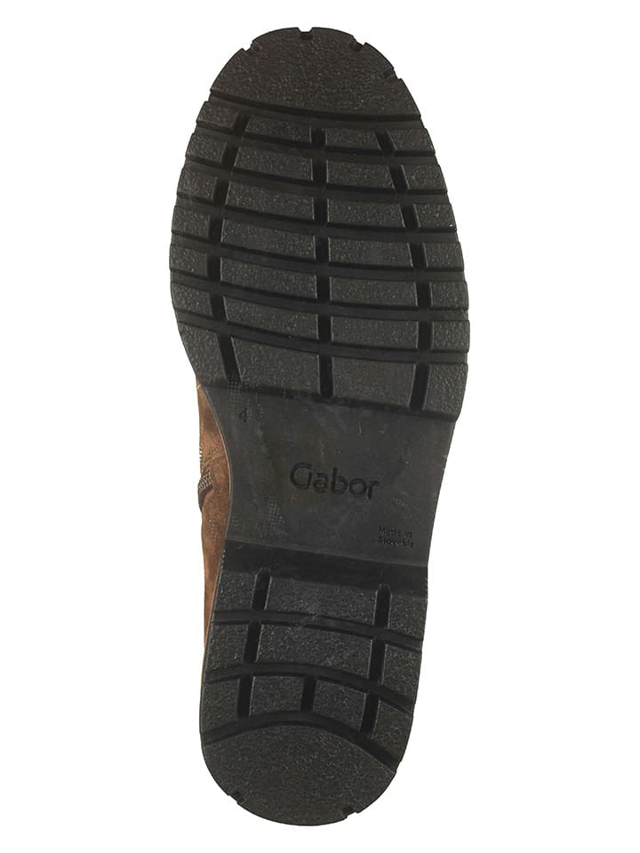 Gabor Leder-Chelsea-Boots in Braun günstig kaufen