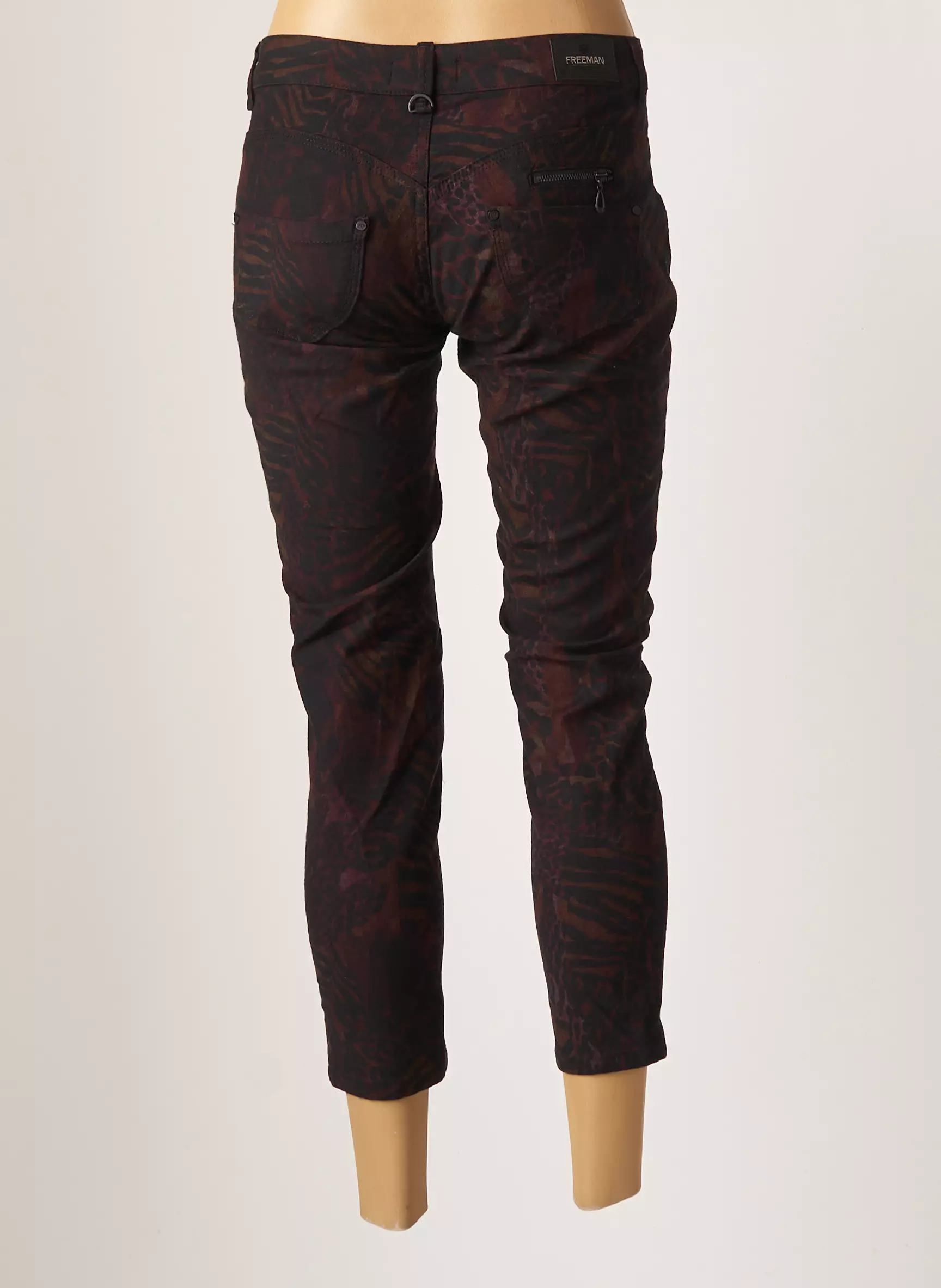 Freeman T Porter Pantalon7 8 Femme couleur marron