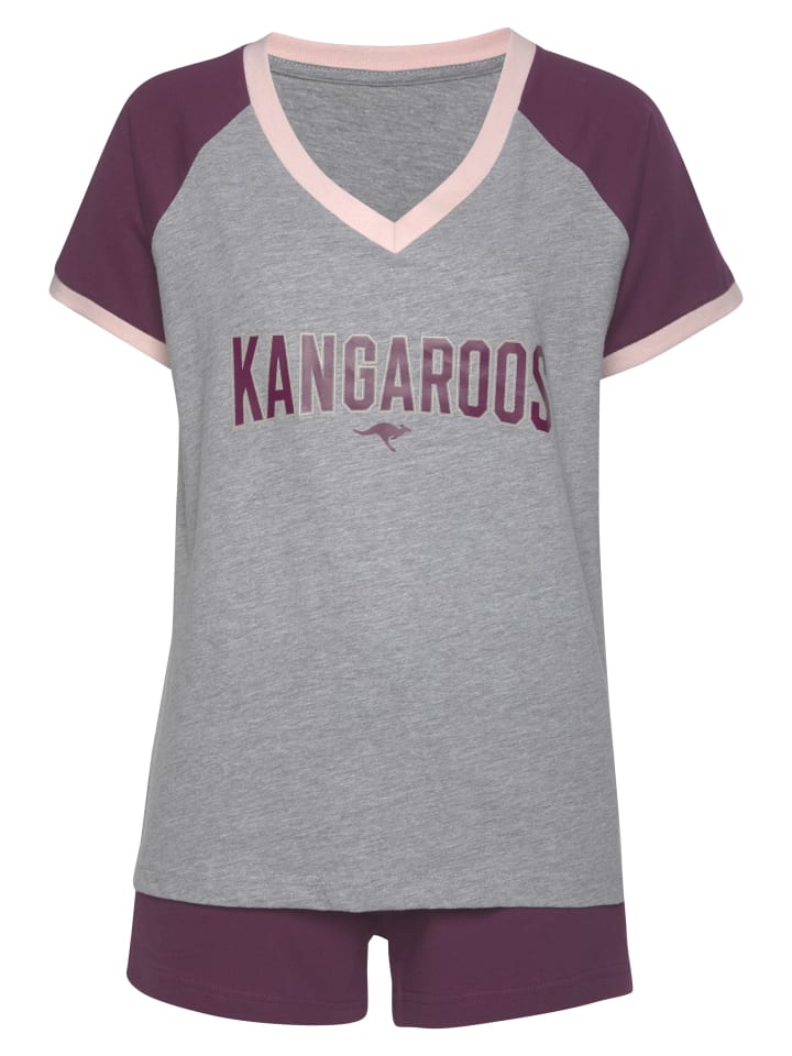 Kangaroos Shorty in bordeaux-grau-meliert günstig kaufen