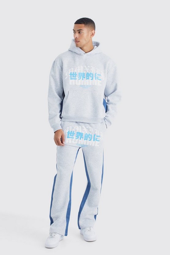 Denim-Trainingsanzug mit Homme-Print