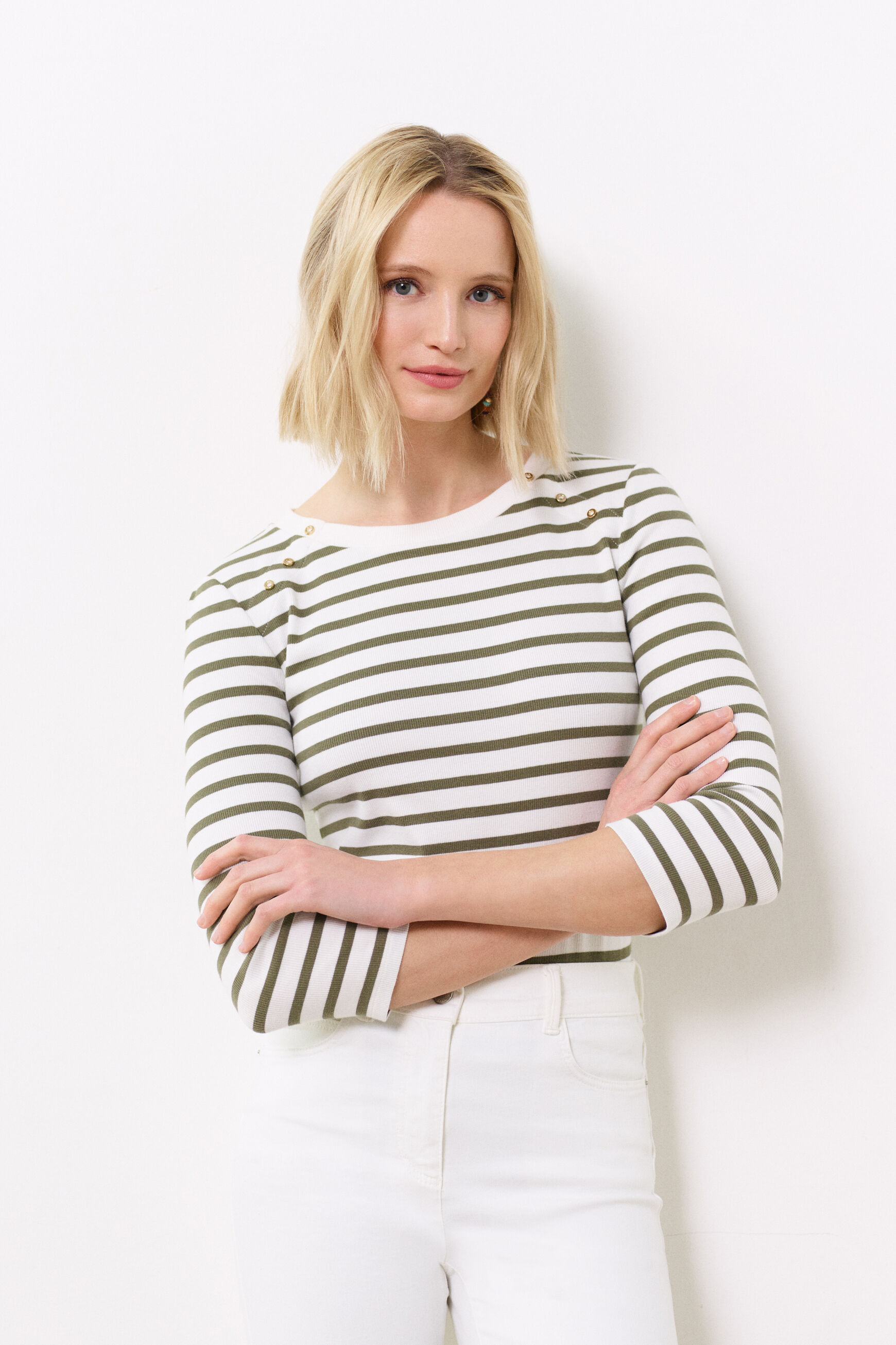 t-shirt bento vert kaki femme