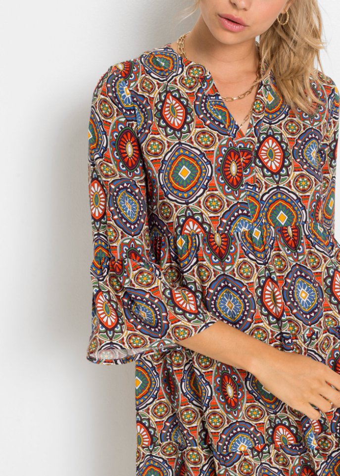 Webkleid mit Volants
