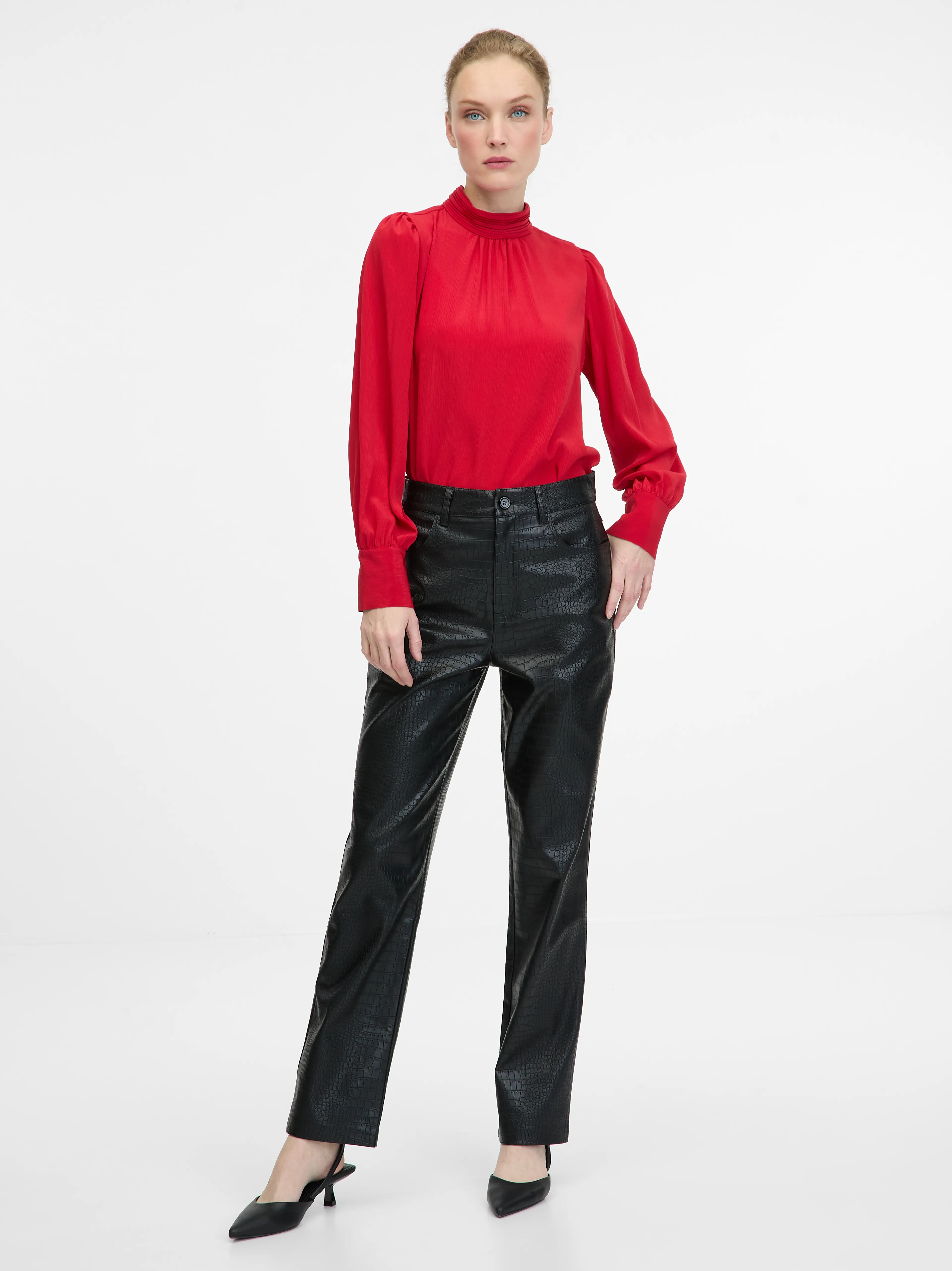 Rote Damenbluse ORSAY