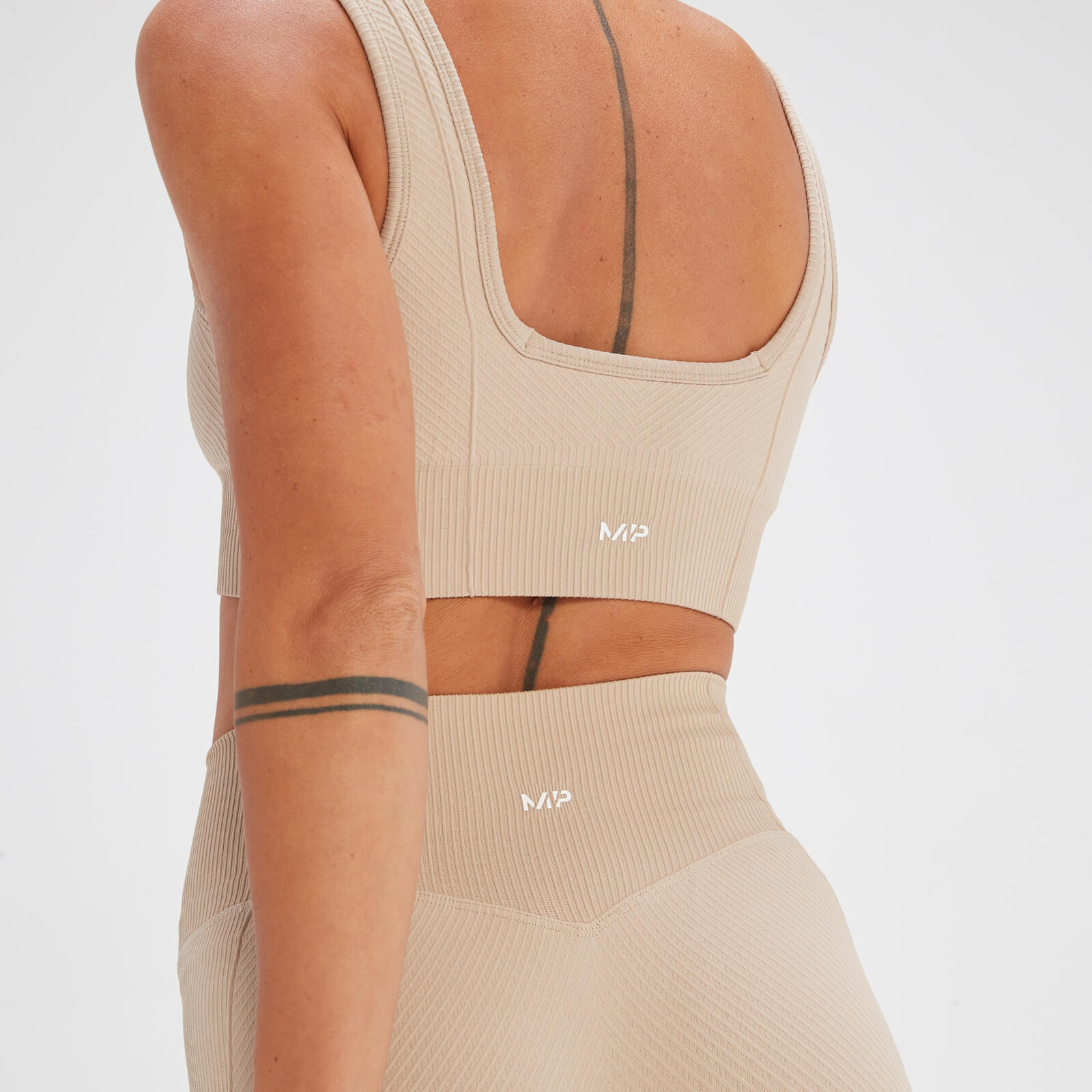 Brassière de sport sans coutures MP x Tatiana – Crème