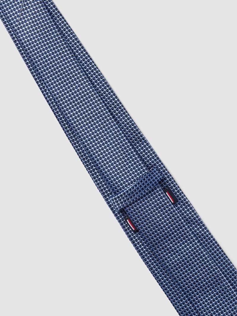 Seidenkrawatte mit Label-Detail Modell 'WOVEN' in bleu