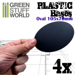 Plastic Bases - Oval Pill 105x70mm
