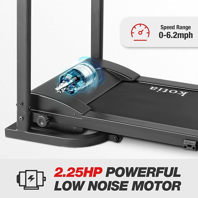 kotia Manual Treadmill Non Electric Treadmill with 10° Incline Small Foldable Treadmill for Apartment Home Walking Running (Mode GHN213)