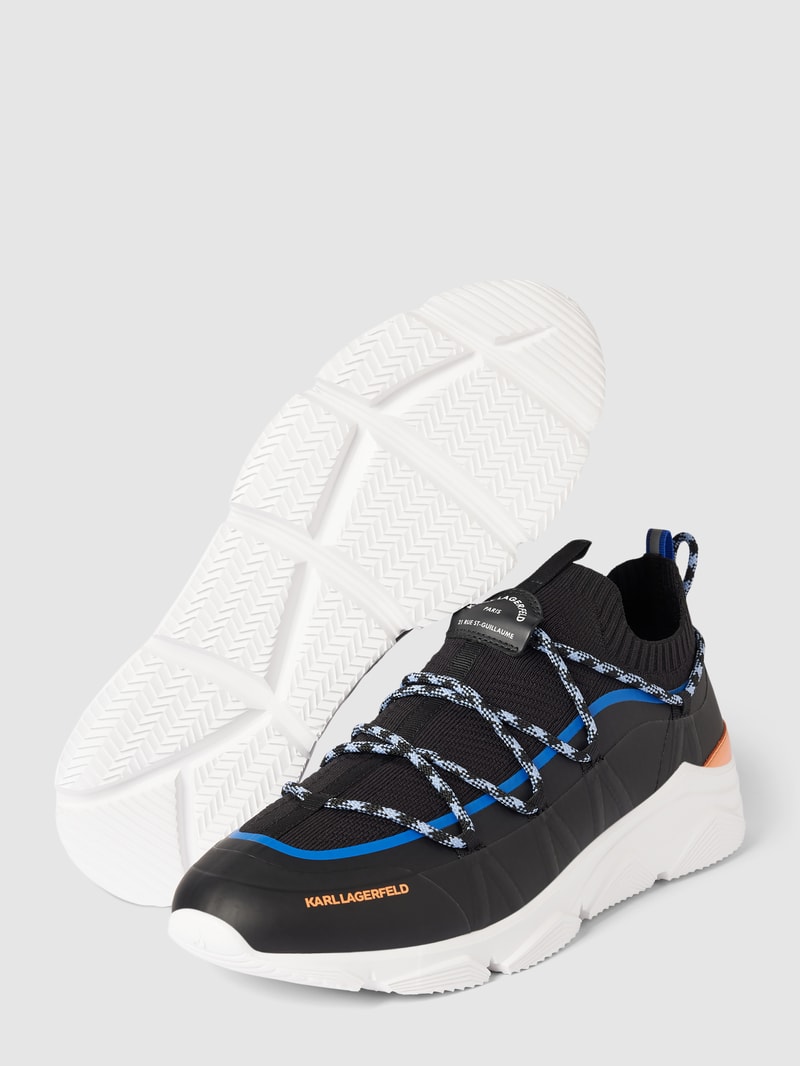 Sock-Sneaker mit Label-Print Modell 'LOW VERGER' in schwarz