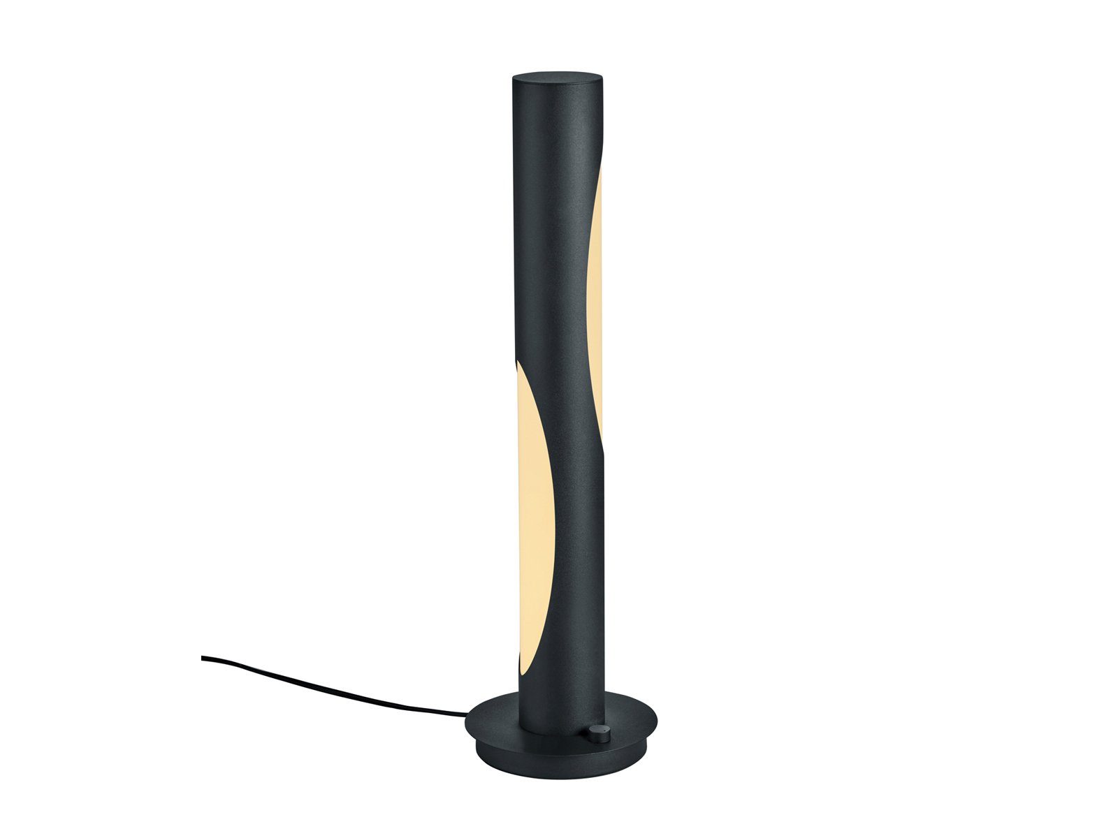 TRIO LED Nachttischlampe, Dimmfunktion, LED fest integriert, Warmweiß bis Neutralweiß, große dimmbar-e Designer Lampe-n für die Fensterbank, 62,5cm, Schwarz