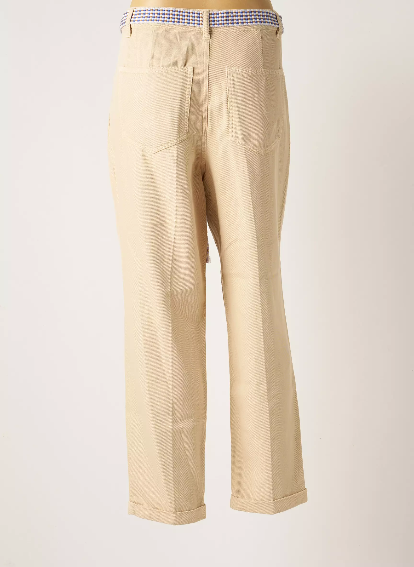 Lab Dip Paris Pantalons Droits Femme couleur beige