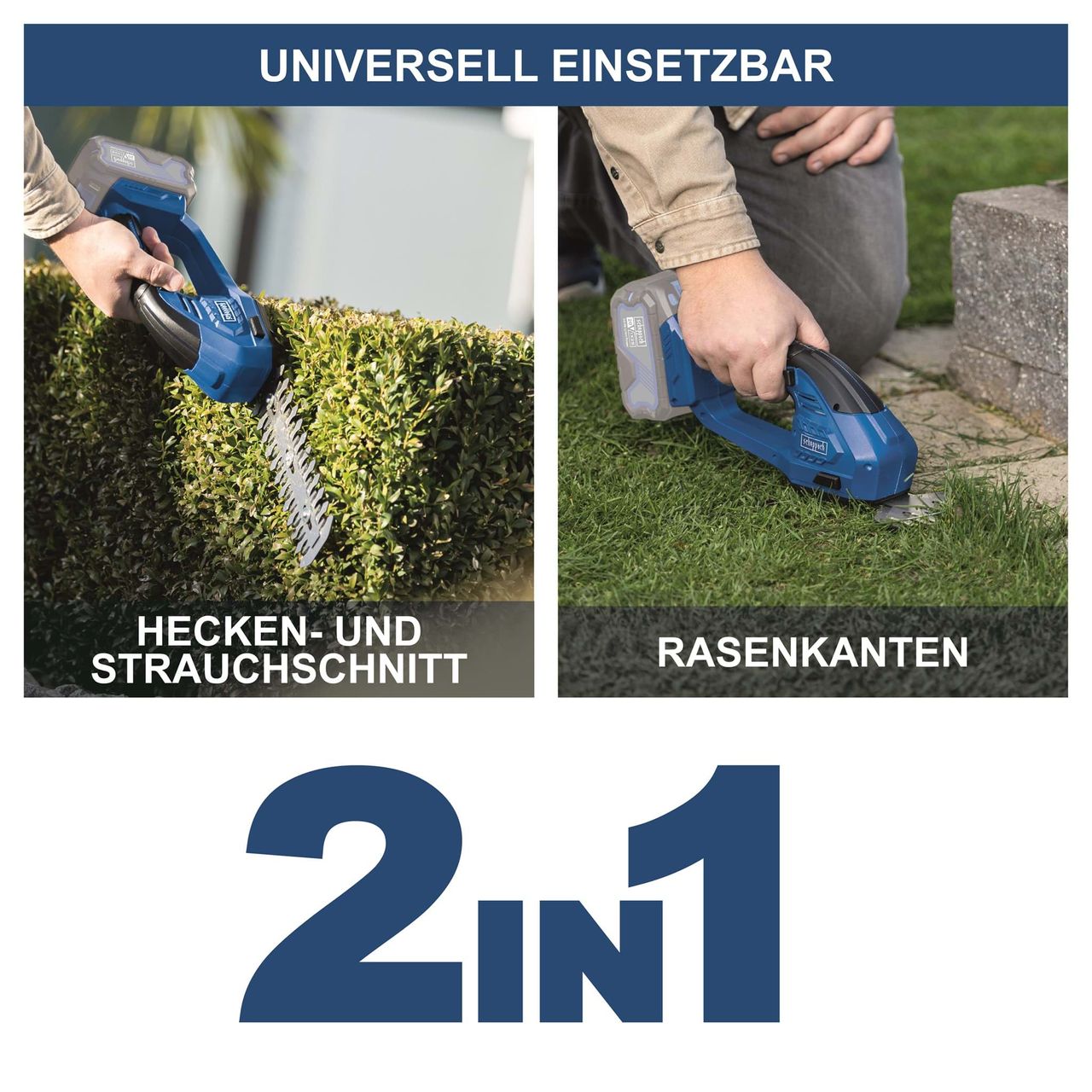 Scheppach Akku Gras- und Strauchschere C-HTGS200-X 20V ohne Akku & Ladegerät
