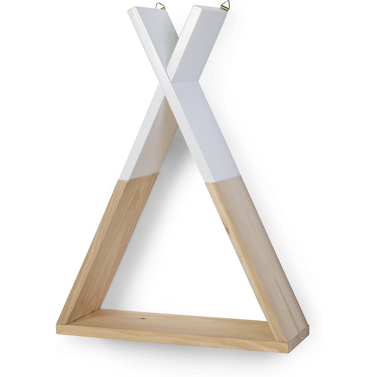 Wandregal Tipi, natur/weiß
